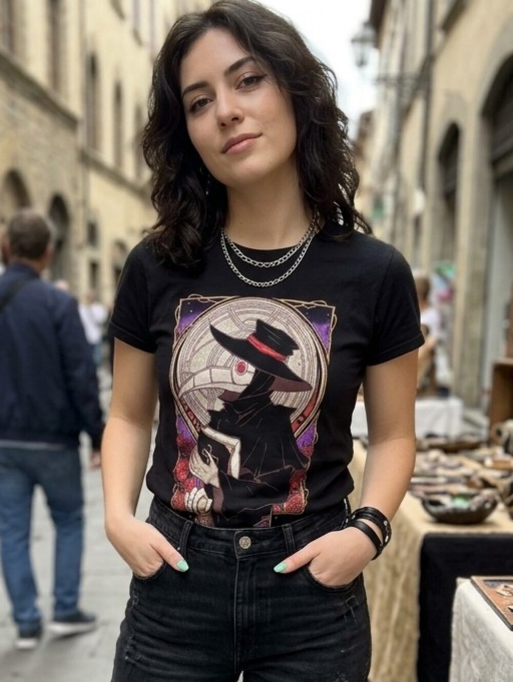 Plague Doctor Art Nouveau xMorfina 100% Cotton Tee